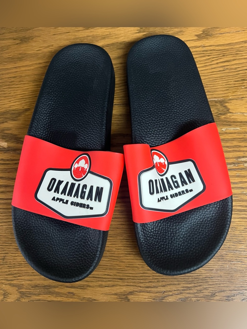 Red & Black Kids Slide Sandals